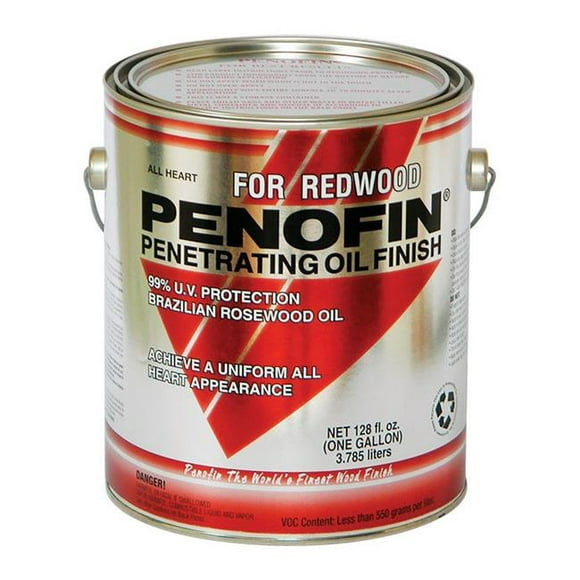 Penofin  All Heart Transparent Redwood Oil-Based Wood Stain&#44; 1 gal - Case of 4