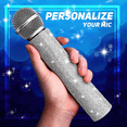 thumbnail image 4 of Mic Handle Cover,Sparkly Bling Rhinestones Mic Handle Sleeve for &TV Show,for Most Wireless Microphones, Silver, 4 of 5