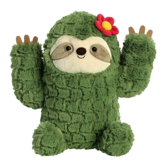 Aurora - Medium Green Cactus Kingdom - 9" Cactus Sloth - Whimsical Stuffed Animal