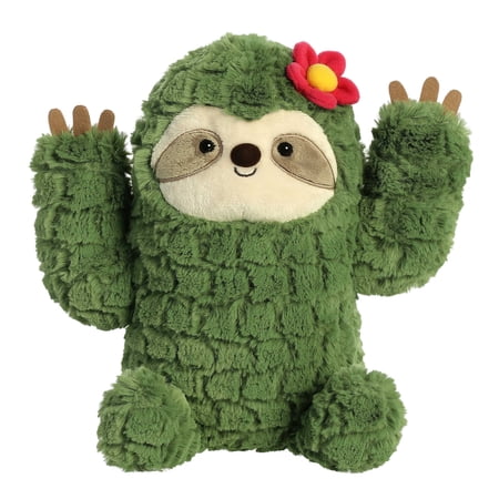 Aurora - Medium Green Cactus Kingdom - 10 Cactus Sloth - Whimsical Stuffed Animal