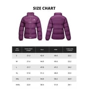 CAMEL Unisex Puffer Coats Jacket Lightweight Mens Womens Down Alternative Packable Winter Outerwear Coats Purple