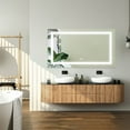 thumbnail image 3 of 60x36 inch LED Lighted Bathroom Mirror with Anti-Fog, with Front and Backlight， Wall Mounted Vanity Mirror with Smart Touch Button, Memory Function, Adjustable light 3 Colors, 3 of 10