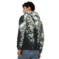 thumbnail image 4 of Zufioo Floral Angelic White Wings Print Men's Hooded Cardigan, Zip-up Long-Sleeved Sweatshirt Jacket Sportswear-Small, 4 of 5