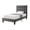 Gray, variant on HomeRoots Blush Solid Wood Full Tufted Upholstered Velvet Bed