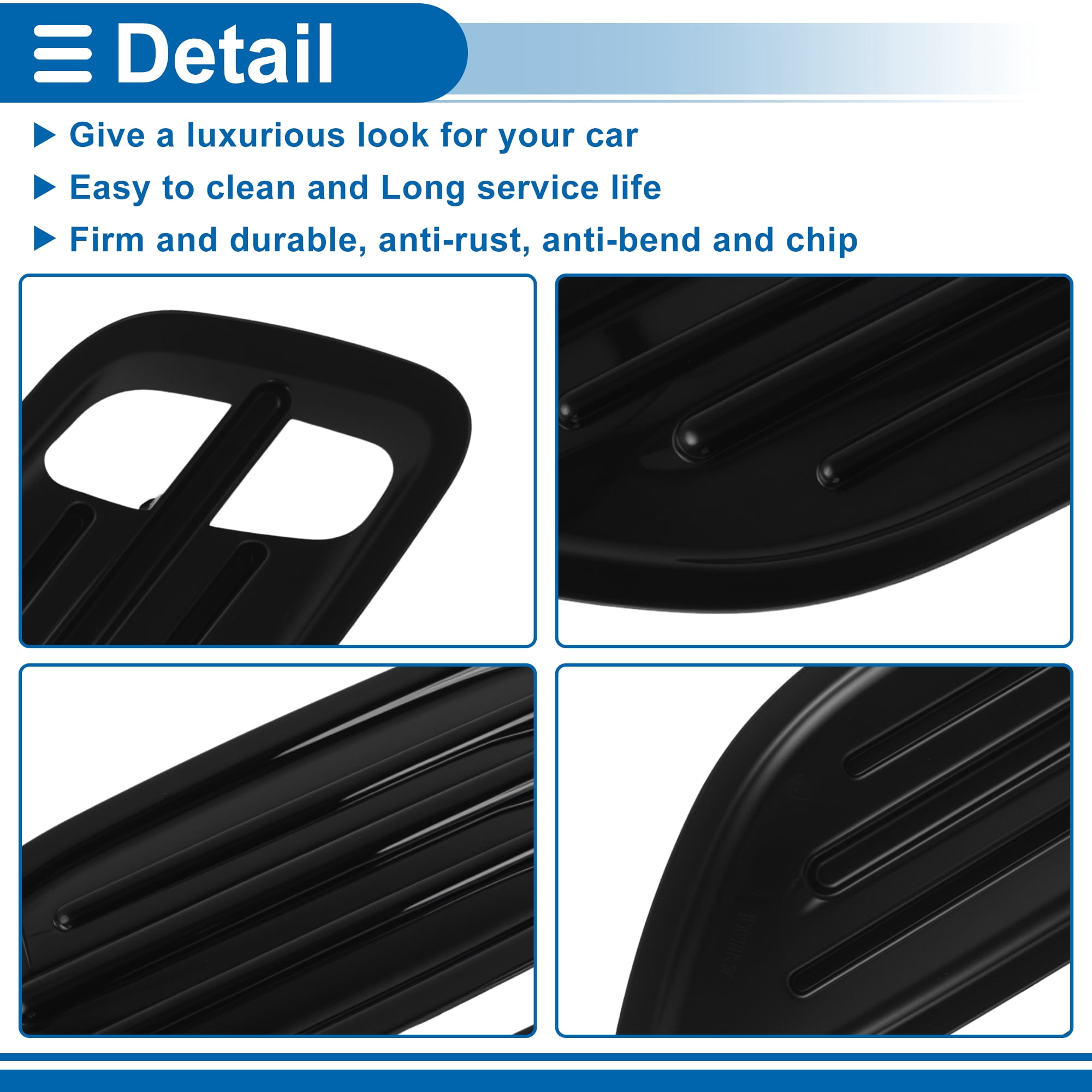 Unique Bargains Hood Air Outlet Vent Cover Trim for Kia Stinger 2018-2023 Hood Scoop Bezel Exterior Decor Cover ABS Glossy Black x 1 pair