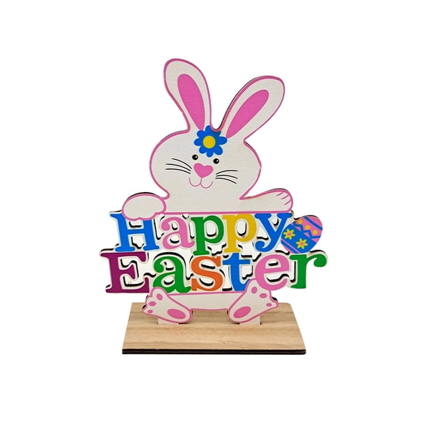 2022 Decoraciones de Pascua Decoraciones de impresión en madera de Pascua Diseño de ambiente de Pascua Wmkox8yii HKAHFKAH854