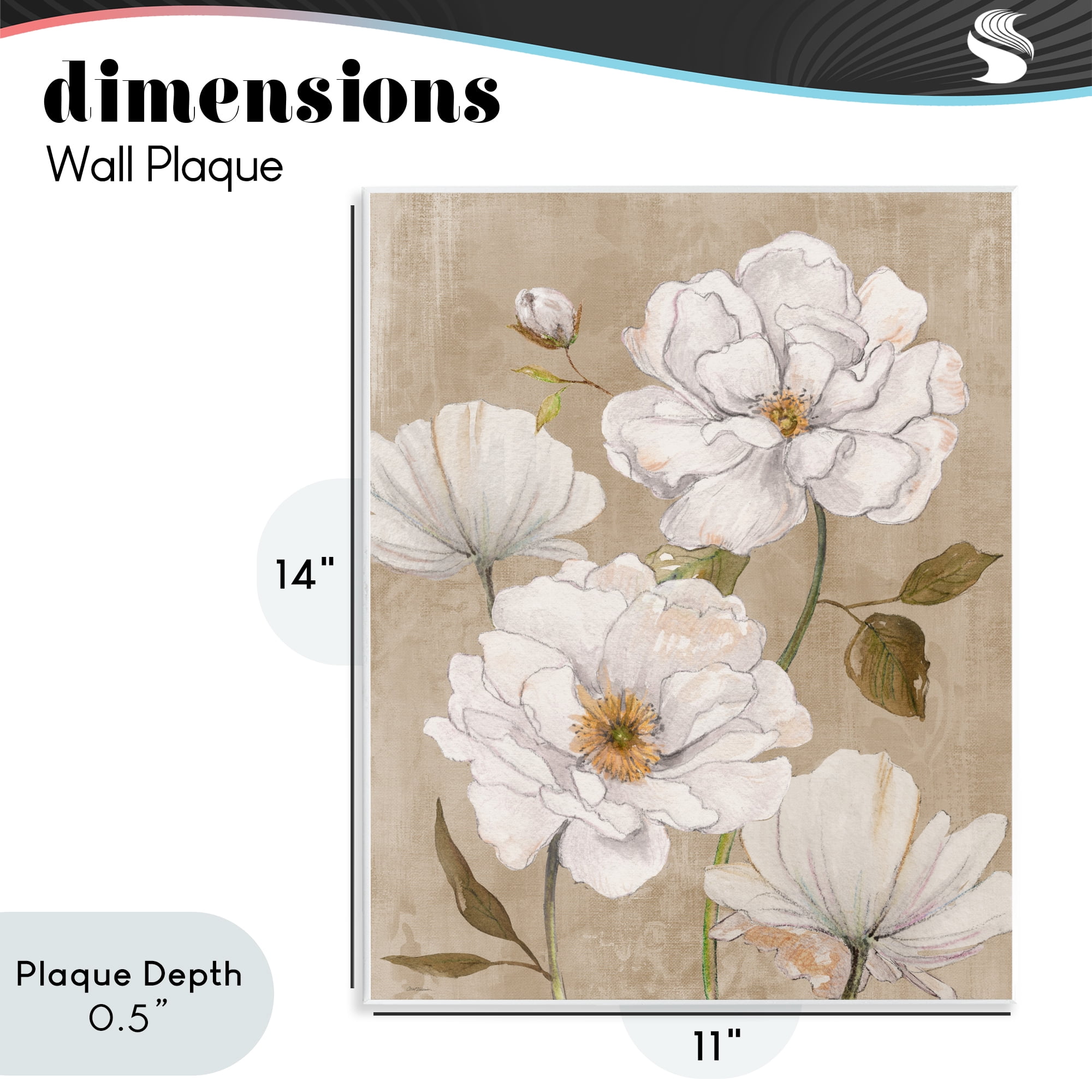 Stupell Industries Rustic Magnolia Blooms Wall Plaque Art, design by Carol Robinson