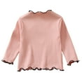 thumbnail image 5 of UAMVSH Girls Ruffle Long Sleeve T-Shirts Lightweight Cute Bow Knot Tee Tops Blouse Soft Ribbed Knitted Pullover Kids Clothes(2-3 Years,Pink), 5 of 7