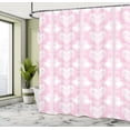 thumbnail image 4 of Ambesonne Pink Shower Curtain, Dreamy Heart Pattern Love Feel, 69"Wx70"L, Soft Pink Pale Mauve, 4 of 4