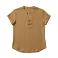 thumbnail image 4 of BSDJILFG Big and Tall Cotton Linen Tops for Men Basic Tees Casual Buttons Up Short Sleeve Slim Fit Business Casual Shirts 3XL-5XL, 4 of 8