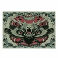 thumbnail image 1 of Animal Cutting Board, Abstract Gothic Drawing of a Leopard Head with Horns and Wings Floral Ornaments Art, Decorative Tempered Glass Cutting and Serving Board, Small Size, Multicolor, by Ambesonne, 1 of 1