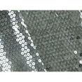 thumbnail image 3 of Metallic Platinum Sequin Mesh, Fabric By the Yard, 3 of 4