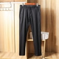 thumbnail image 3 of Pantalones casuales de negocios para hombre, de pierna recta, elásticos, transpirables y de mezcla de lyocell y algodón, 3 of 5