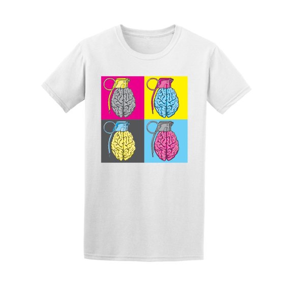 Pop Art Brain Bomb Grenade Tee Men's -Image by Shutterstock