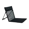 thumbnail image 3 of Silla de piso plegable con cojín, silla de estadio portátil con respaldo, cojín para asiento de playa, para senderismo, viajes, patio, picnic Negro, 3 of 9