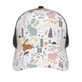 thumbnail image 3 of Lsque Fall Rabbit Printed Trucker Hat - Baseball Cap for Men Women - Breathable Mesh Side, Adjustable Fit - for Casual Wear, 3 of 7