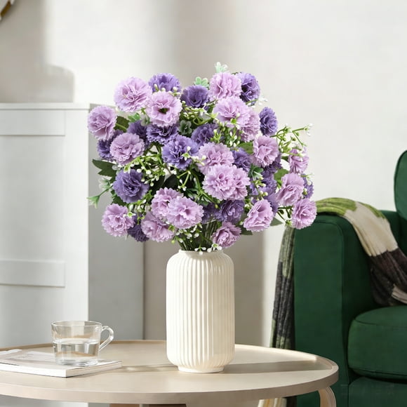Artificial Flower Bouquet Hydrangea Carnation Arrangement - Small High-End Faux Floral Decor, Lifelike Wedding Centerpiece, Home Display Decoration