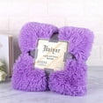 thumbnail image 5 of LOCHAS Super Soft Shaggy Faux Fur Blanket, Plush Fuzzy Bed Throw Decorative Washable Cozy Sherpa Fluffy Blankets for Couch Chair Sofa (Purple 60" x 80"), 5 of 7
