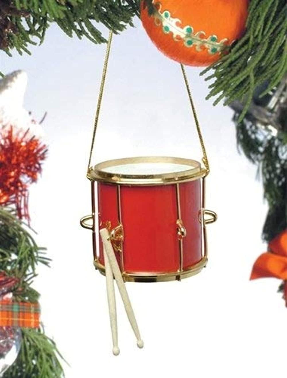 Realistic Red MARCHING DRUM Christmas Ornament, 2