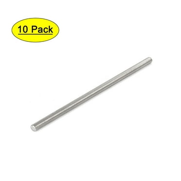 Unique Bargains M6 x 140mm 304 Stainless Steel Fully Threaded Rod Bar Studs Fastener 10Pcs
