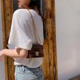thumbnail image 2 of Elegantes bolsos de hombro puros para mujer, bolso de mensajero con cadena de cuero (marrón) Tmvgtek Oficina Multiescena Multifunción, 2 of 9