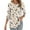 34-Multicolor, variant on Going out Tops for Women 3/4 Sleeve Shirts Floral Ruched Crew Neck Blouses Ruffle Work Clothes Multicolor M