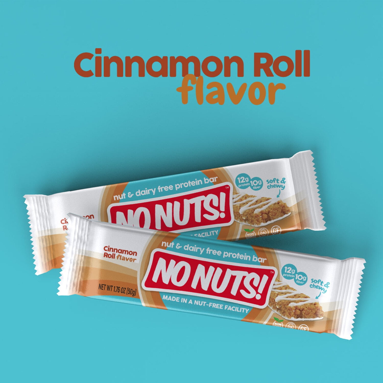 No Nuts! Cinnamon Roll Snack Bars - 12 Bar Pack
