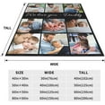 thumbnail image 6 of Custom Blanket with Photos Text Customized Blanket Personalized Flannel Throw Blankets for Adult Kid Birthday Wedding Christmas Halloween Fathers Mothers Valentines Day Gift 40"X30", 6 of 6