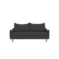 thumbnail image 4 of Liangfu Mid - Century Modern Upholstered Sofa with Gold Legs, Comfortable Loveseat for Living Room, Bedroom Havy Gray, 4 of 8