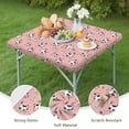 thumbnail image 4 of Pink Cow Spotted Pattern Square Fitted Tablecloth with Elastic Edge,Square Table Cover,Washable Elastic Table Cover for Home Kitchen Party Decor 36"x36", 4 of 6
