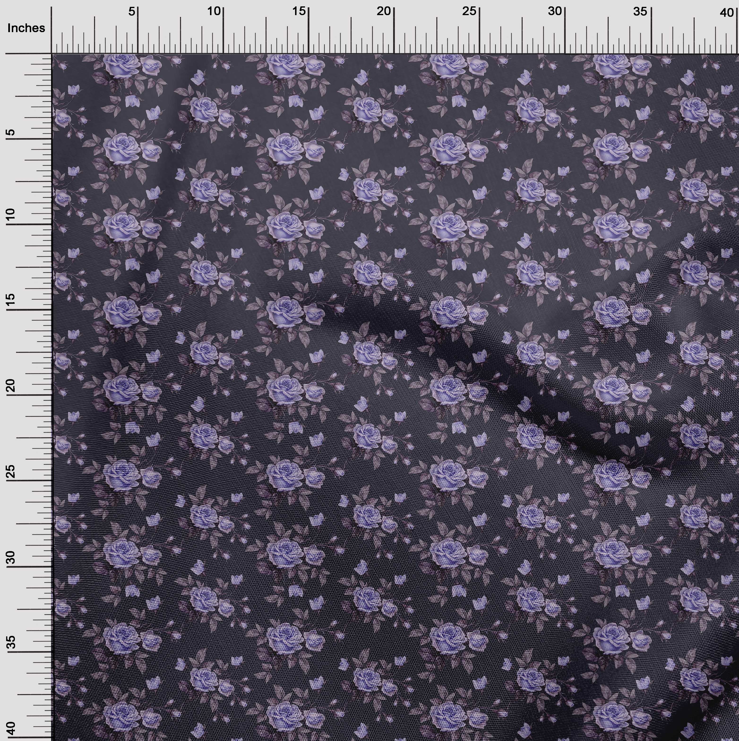 oneOone Cotton Jersey Lavender Fabric Floral Diy Clothing Quilting Fabric Print Fabric By Yard 58 Inch Wide