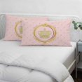 thumbnail image 4 of Golden Crown Standard Size Pillow Cover, Pillowcase Protectors with Zipper, Breathable Decorative Throw Pillow Case Cover, Pink Cartoon Funny Geometric Plaid Art Pillow Shams for Couch Sofa 20x26Inch, 4 of 8