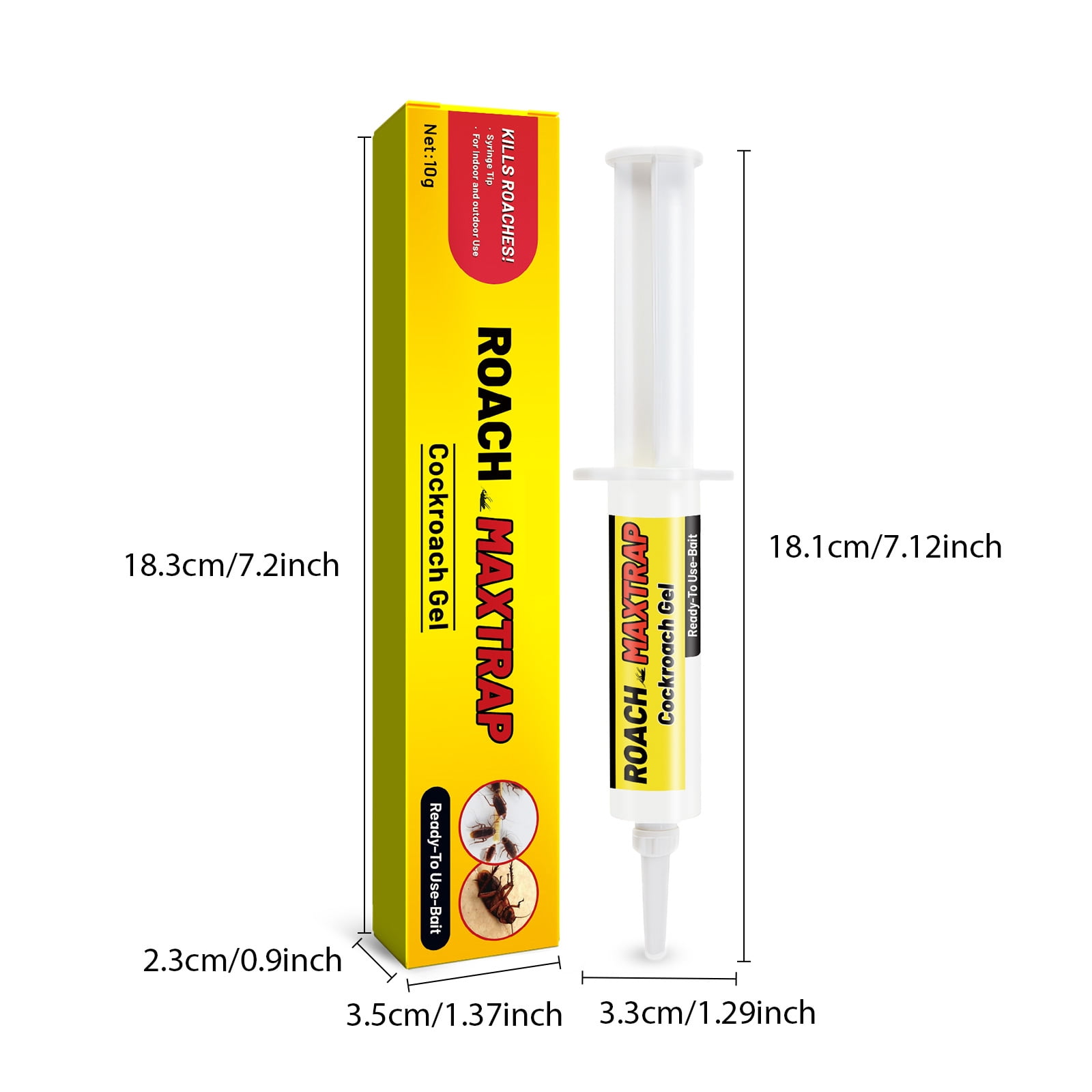 Alvantor Roach Gel Bait for Indoor and Outdoor Pest Control, Fast-Acting, 0.35 oz