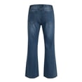 thumbnail image 5 of hoksml Men's High Waisted Flare Jeans Elastic Back Waist Vintage 70s Wide Leg Denim Pants Casual Retro Trousers, 5 of 6