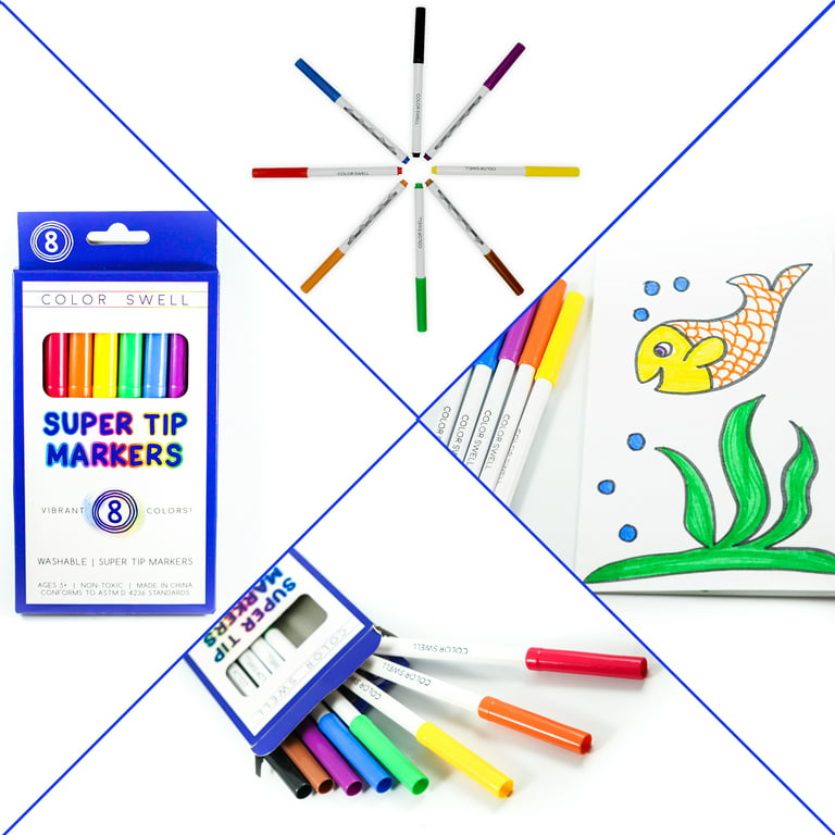 Color Swell Washable Markers Bulk 18 Pack, 8 markers per pack, 144 total  markers in bulk