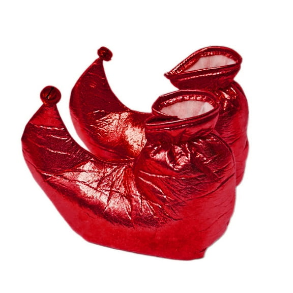 Metallic Color Clown Shoes Elves Shoe Covers for Christmas Halloween Dress up Adult Clown Overshoes for Cosplay Party