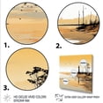 thumbnail image 3 of Designart "Sunset Beacon at the Lighthouse I" Coastal Framed Wall Art Decor - Coastal Yellow Coastal Sunset Entryway Framed Wall Art, 3 of 6