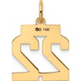 thumbnail image 4 of 14K Yellow Gold Small Polished Number 22 Charm Made In United States ls22, 4 of 6