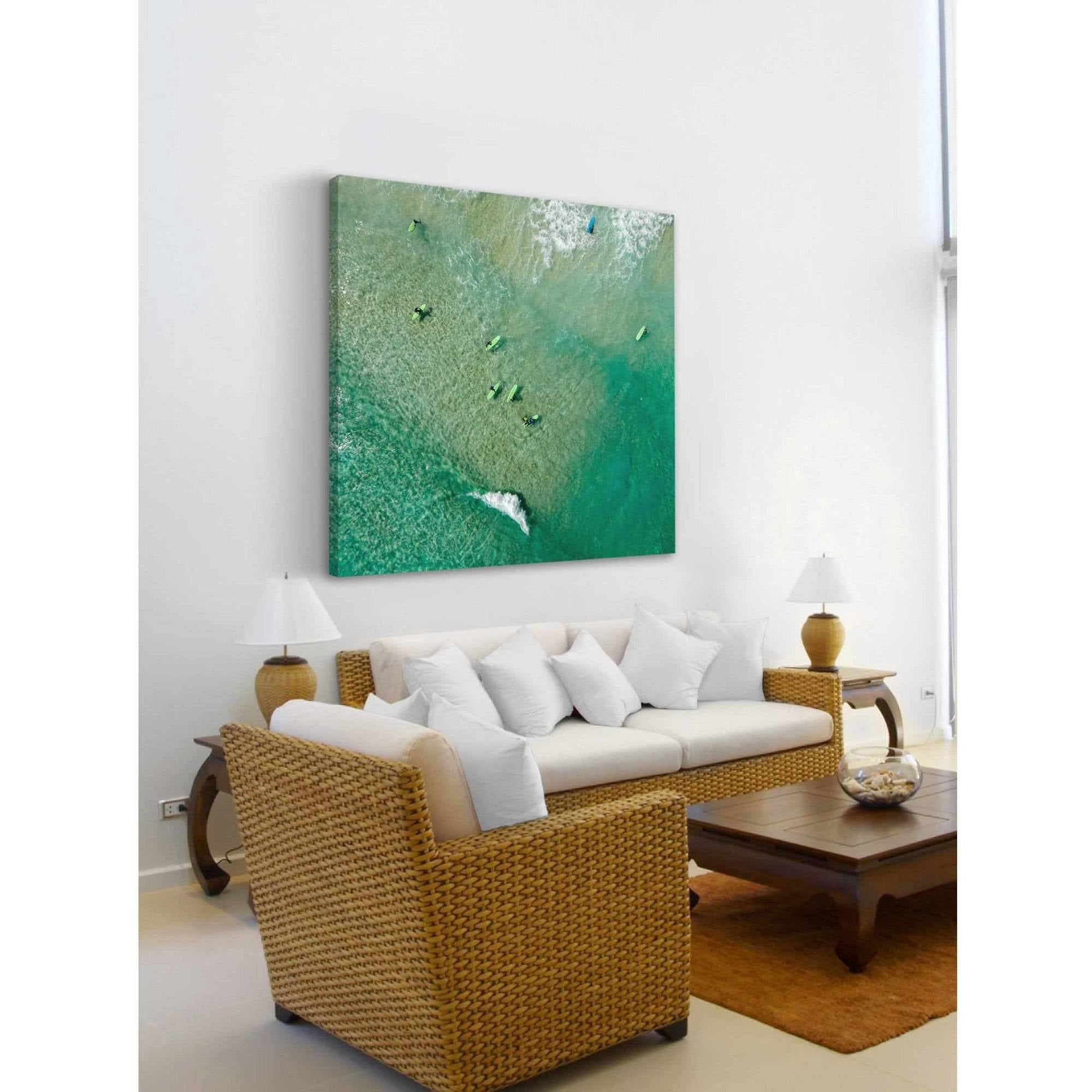 Marmont Hill "Green Boards" by Karolis Janulis Painting Print on Wrapped Canvas