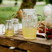 Bormioli Rocco 335942MQD321990 Romantic Carafe Pitcher With Lid and Ice Tube, 56.25 oz, Clear