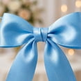 thumbnail image 4 of Soft Blue Bow Garland - 1 String with 8 Satin Bows, Decorative Ribbon Banner for Home, Party, Wedding, Baby Shower, Birthday Decorations, 4 of 6