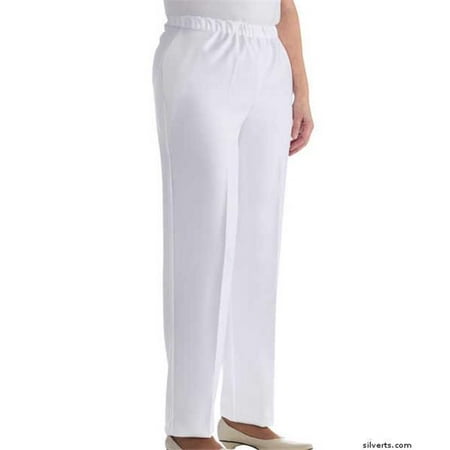 White Womens Pants - silverts 230802804 womens adaptive wheelchair clothing pants slack, white - large