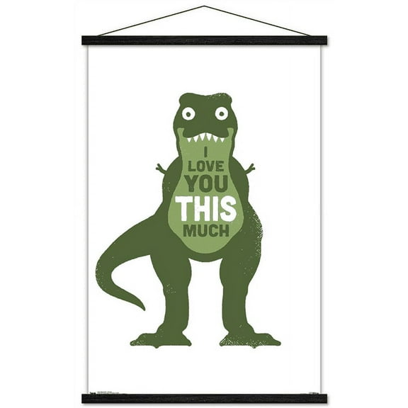 DaVid Olenick - Love You Wall Poster with Wooden Magnetic Frame, 22.375" x 34"