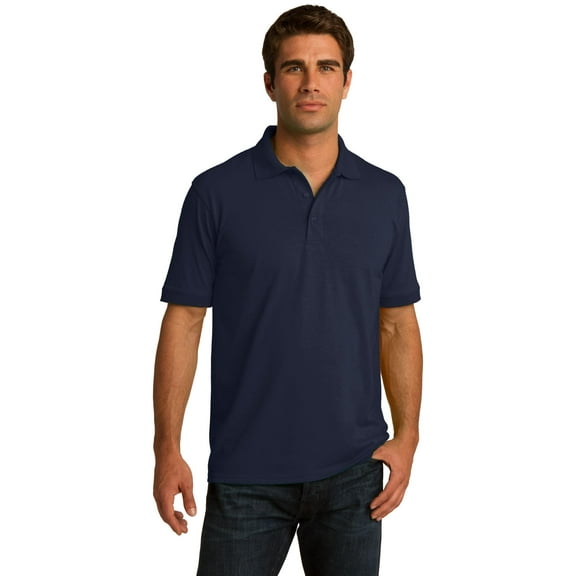 Port & Company Men's Tall 55Ounce Jersey Knit Polo Deep Navy Size XLT