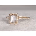 thumbnail image 4 of Best 1.75 Ct Moissanite Diamond Ring with Emerald cut with 18k Gold Plating, 4 of 5