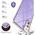 thumbnail image 2 of Funda para teléfono KIOMY Galaxy S21, transparente, a prueba de golpes, con purpurina, 2 of 8