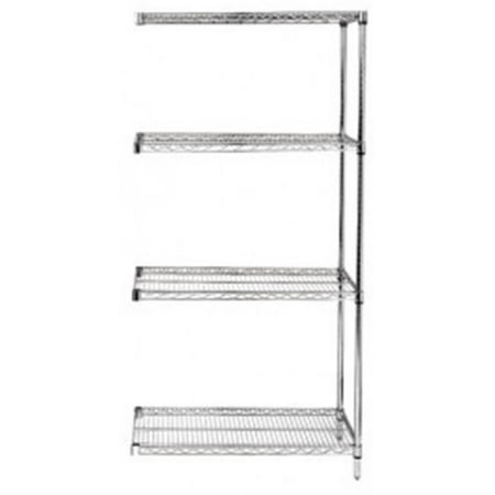 

Stainless Steel Wire Shelving 5-Shelf Add-On Unit - 30 x 36 x 63 in.