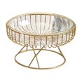 thumbnail image 3 of Cesta de fruta de alambre de metal, bandeja de almacenamiento, cuenco decorativo moderno Borrar M, 3 of 9