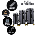 thumbnail image 5 of Set 3 Maletas De Viaje Jony Rigidas 25 Kg 15 Kg 10 Kg Candado Numerico Ruedas 360, 5 of 5