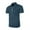 Blue#02, variant on Handshe Men's Shirt Solid Color Short Sleeve Lapel T-shirt Street Leisure Comfortable Zipper Top Men's Ice Silk Short Sleeve T-shirt